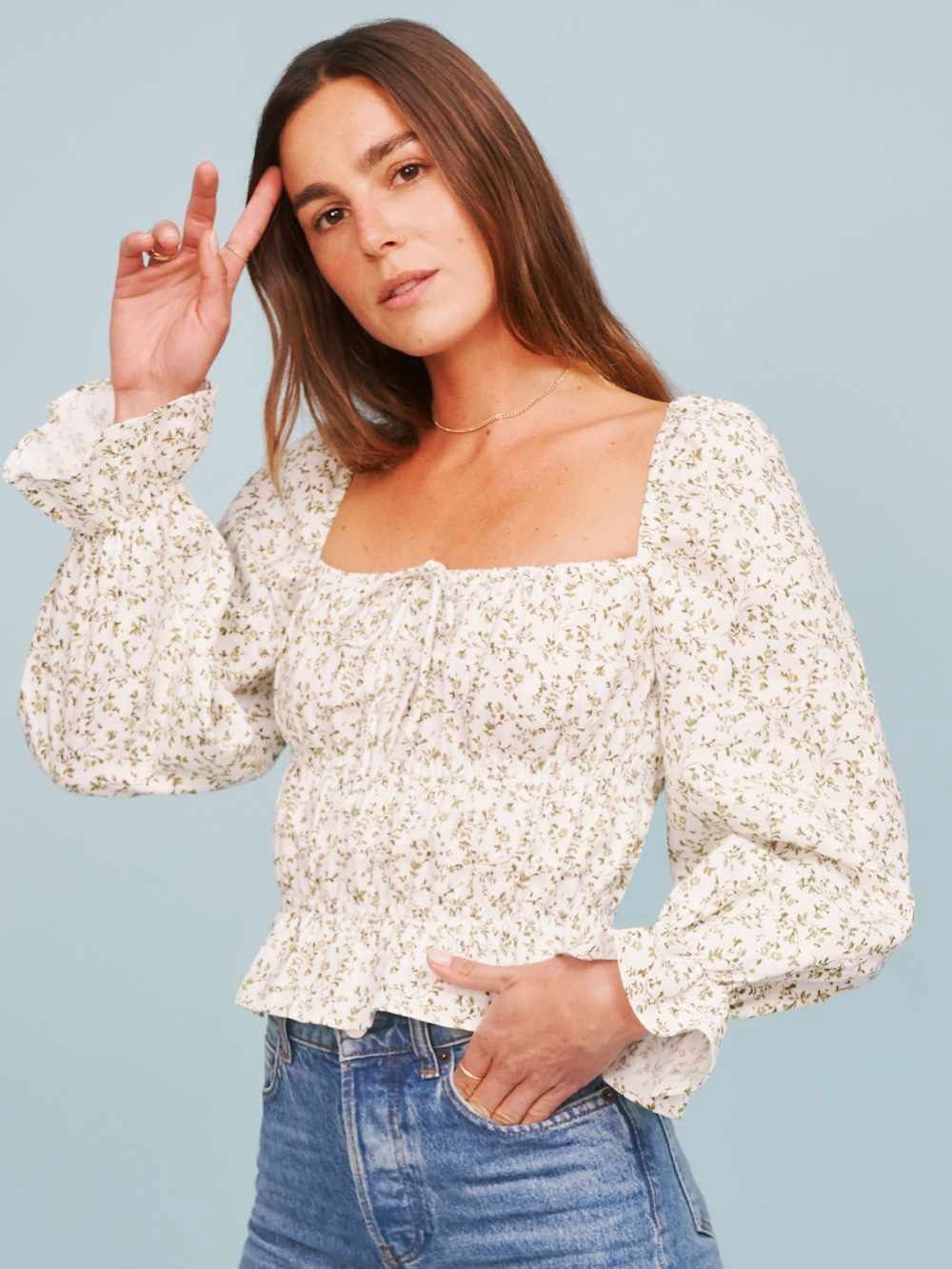Reformation Pimento Linen Top Size L